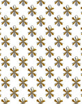 Gold Silver Floral Snowflake Medallion Rug