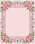 Floral Vine Decorative Pink Rug