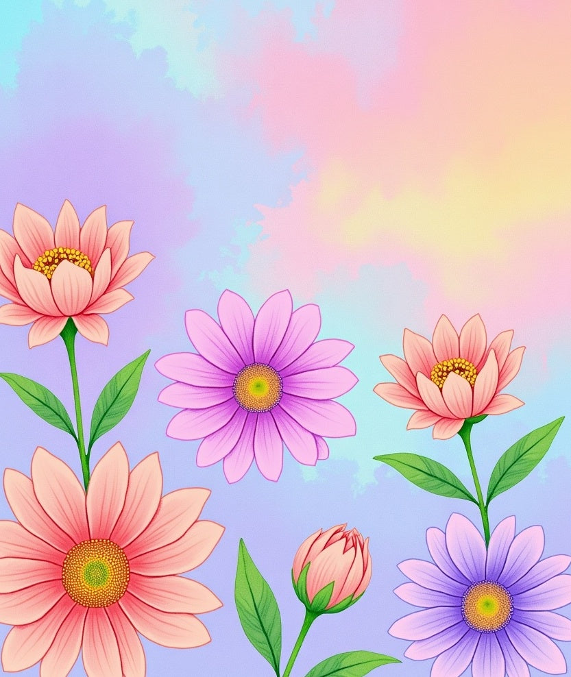 Pastel Floral Dreamscape Rug