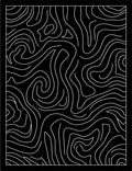 Abstract Black White Contour Pattern Rug