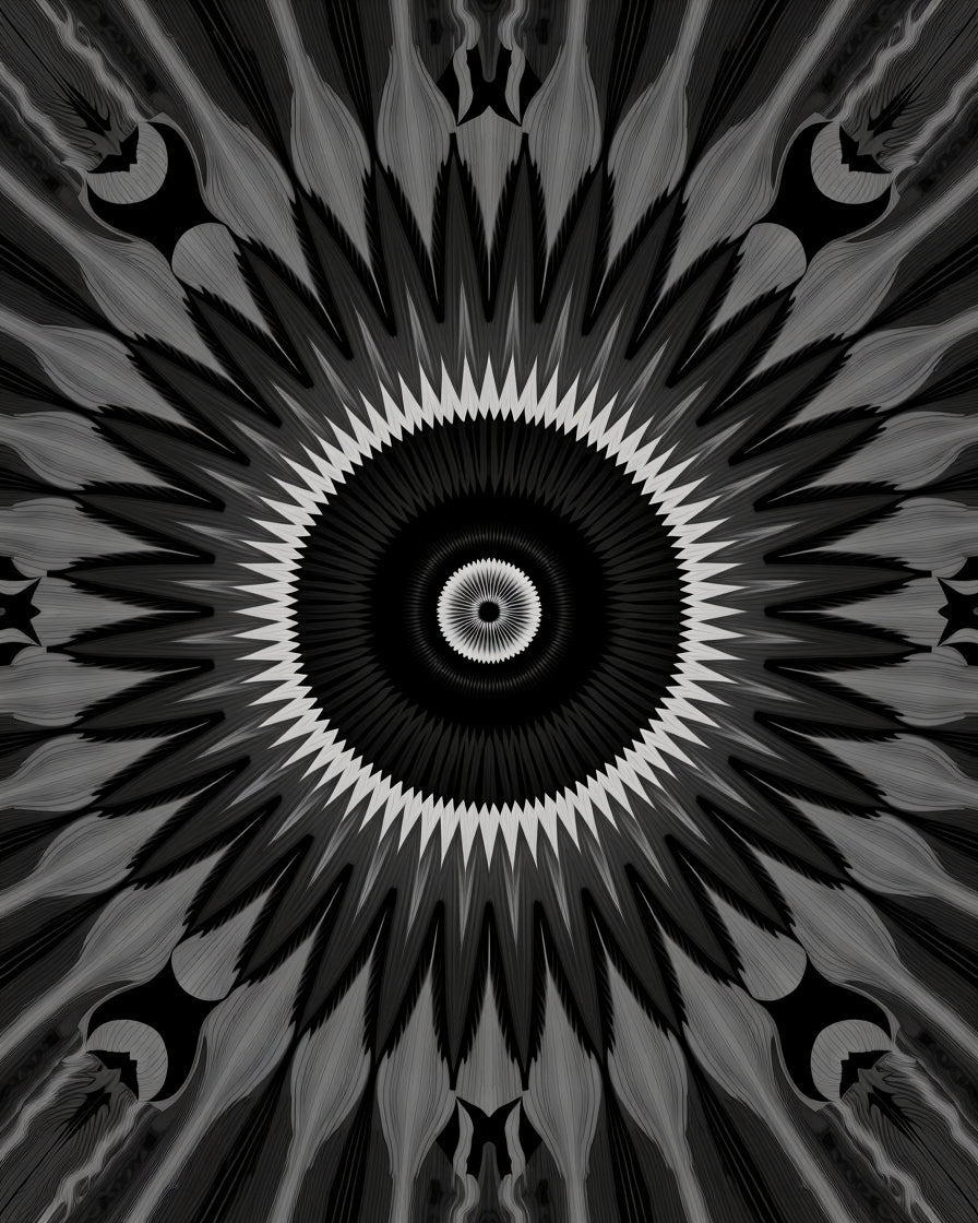 Radiant Symmetric Geometric Pattern Rug