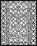 Intricate Abstract Black Geometric Design Rug