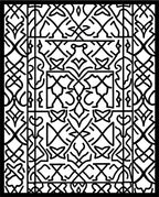 Intricate Abstract Black Geometric Design Rug