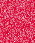 Whimsical Red Swirl Animal Sketch Rug