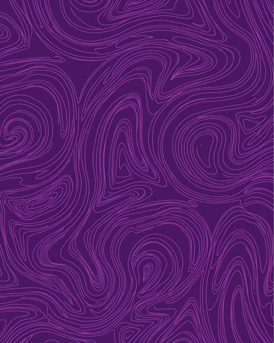 Purple Swirl Abstract Line Art Rug