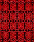 Bold Red Black Geometric Pattern Rug