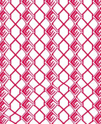 Red Geometric Grid Pattern Rug