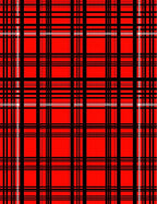 Bold Red Black Plaid Lines Rug
