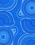 Abstract Blue Swirl Pattern Design Rug