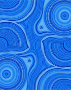 Abstract Blue Swirl Pattern Design Rug