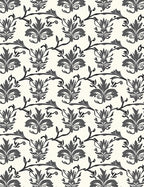 Classic Damask Floral Vine Pattern Rug