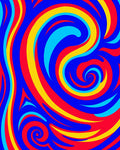 Vibrant Swirling Abstract Pattern Rug