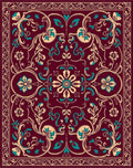 Rich Floral Vine Pattern Rug