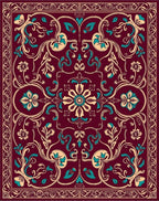 Rich Floral Vine Pattern Rug