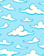 Whimsical Cloud Pattern Gentle Sky Design Rug
