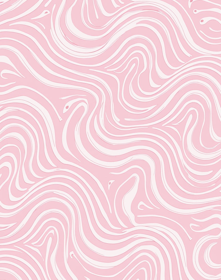 Soft Pink Swirls Pattern Rug