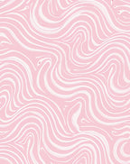 Soft Pink Swirls Pattern Rug