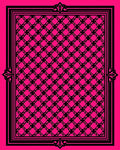 Hot Pink Lattice Border Rug