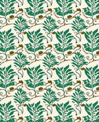Nature Inspired Leaf Pattern Rug