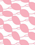 Abstract Pink Oval Link Pattern Rug
