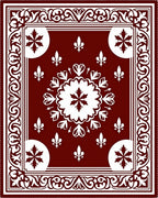 Regal Floral Bordered medallion Rug