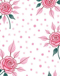 Pink Rose Floral Scatter Rug