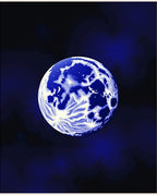 Cosmic Blue Orb Swirl Rug