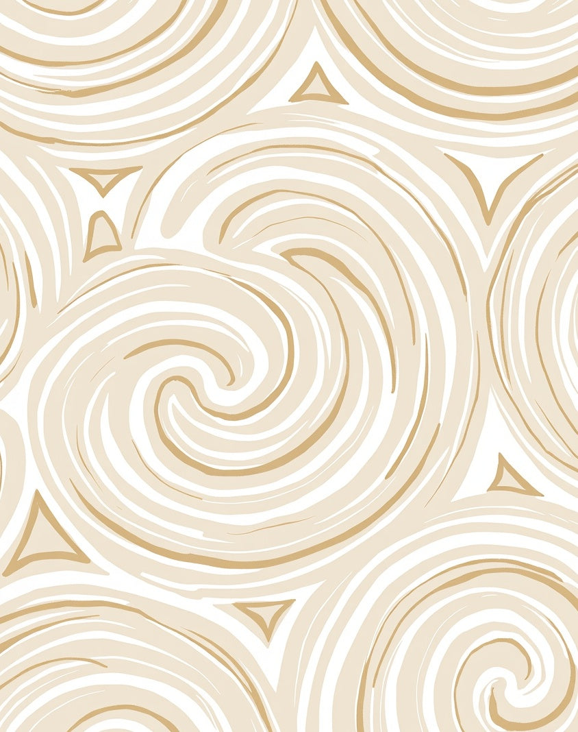 Abstract Swirls Triangles Design Rug
