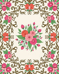 Floral Vine Decorative Design Rug