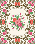 Floral Vine Decorative Design Rug