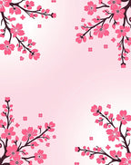 Pink Cherry Blossom Branch Romance Rug