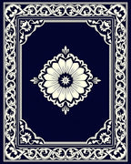 Floral Medallion With Ornate Border Design Rug