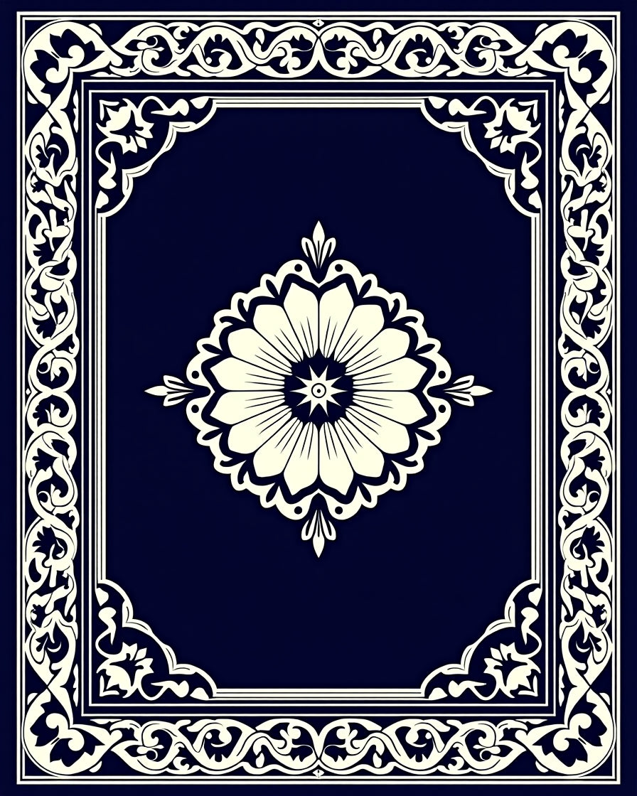 Floral Medallion With Ornate Border Design Rug