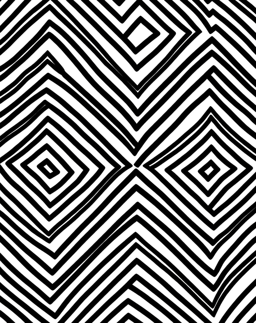 Striped Geometric Pattern Rug
