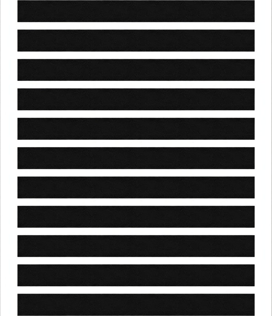 Modern Black White Striped Rug