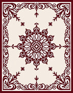 Rich Floral Mandala Patterned Rug