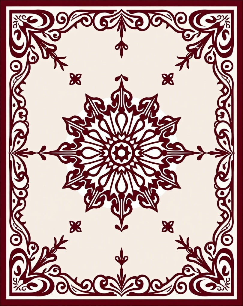 Rich Floral Mandala Patterned Rug