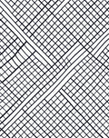 Black White Gridded Overlap Rug