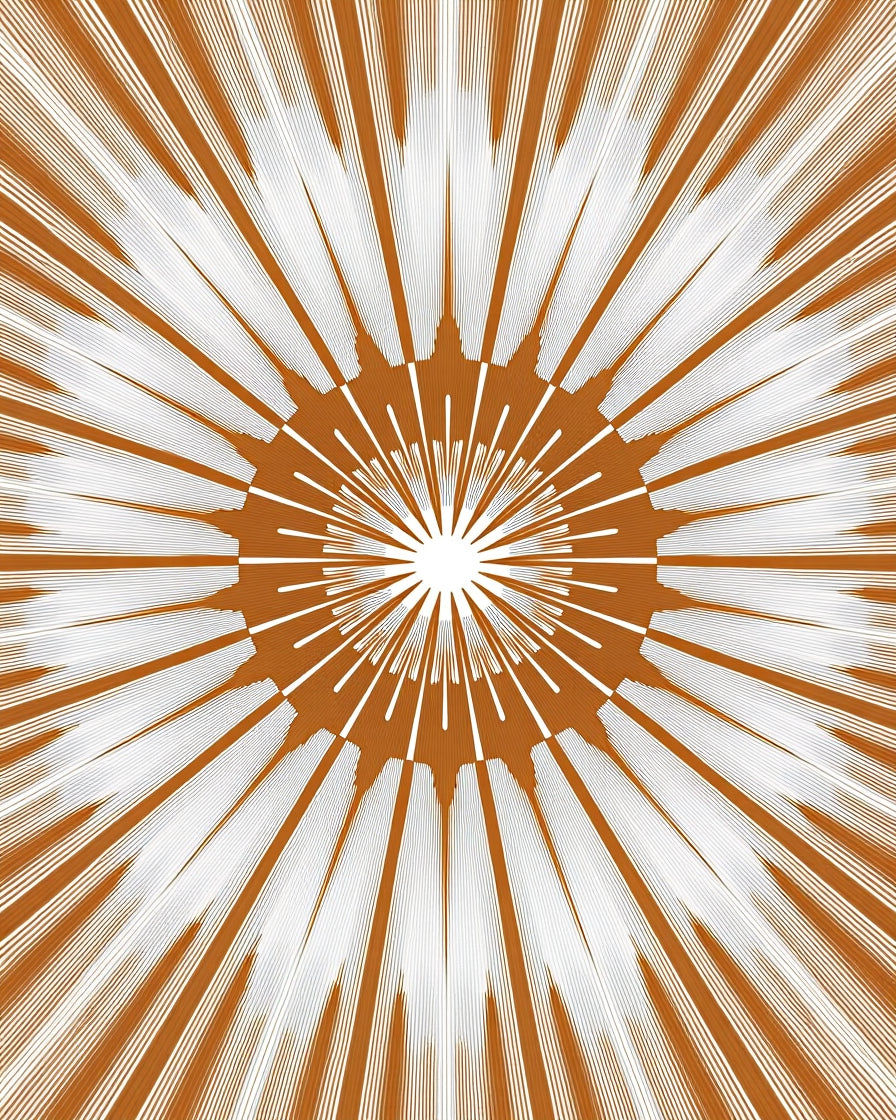 Radiating Lines Geometric Pattern Rug