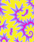 Psychedelic Swirls Vivid Yellow Pattern Rug