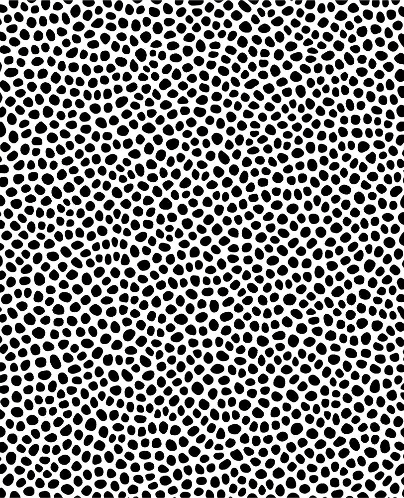 Abstract Black White Organic Pattern Rug