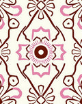 Bold Floral Motif with Pink Accents Rug