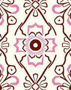 Bold Floral Motif with Pink Accents Rug