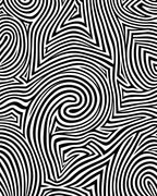 Abstract Black White Swirl Lines Rug