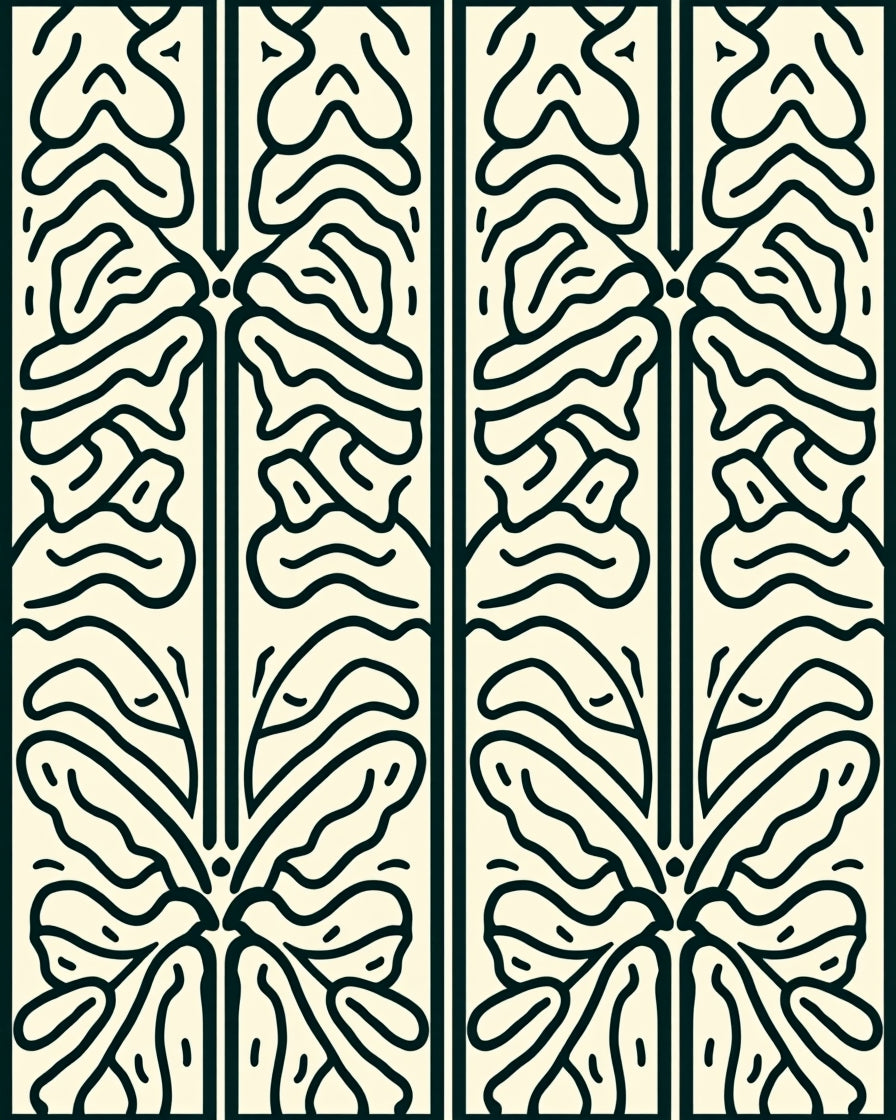 Abstract Organic Flowing Pattern Rug