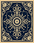 Ornate Floral Baroque Patterned Rug