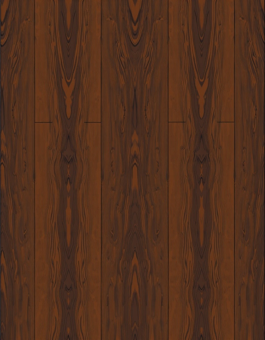 Dark Wood Grain Symmetric Pattern Rug
