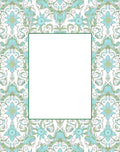 Nature Inspired Floral Scroll Pattern Rug