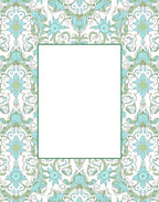 Nature Inspired Floral Scroll Pattern Rug