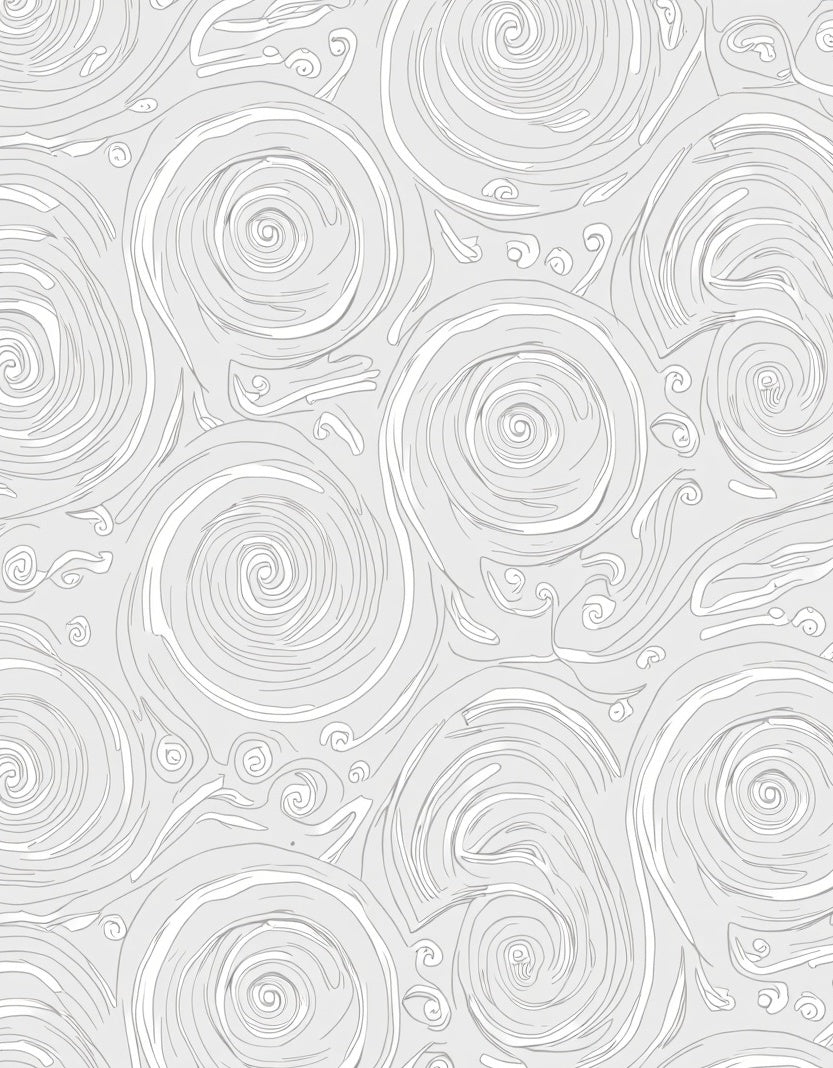 Grey Swirl Pattern Design Rug